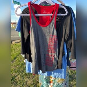 Fresno State Gray Tank Top with Red Details